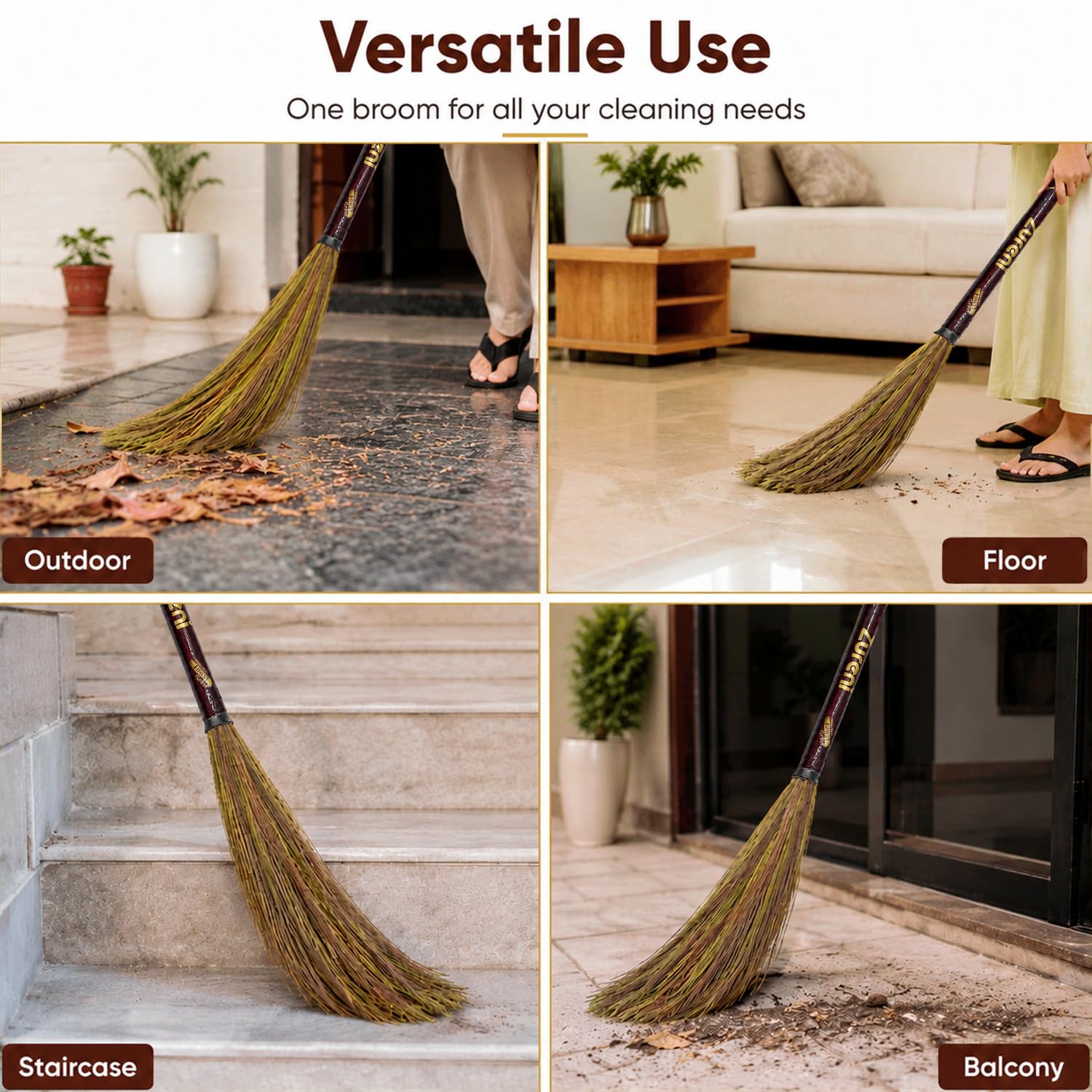 Zureni Sadabahar Broom - Natural Mizoram Grass -5