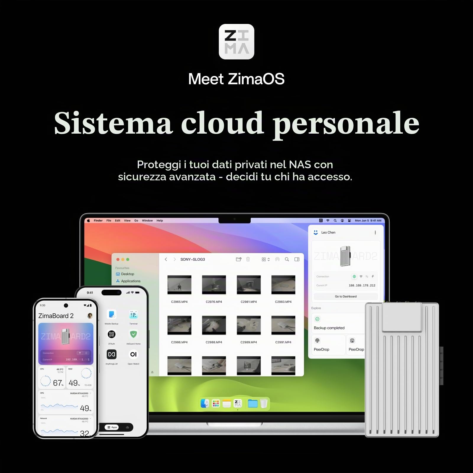 zimaboard 2 1664 Kit di avvio mini NAS a 2 alloggiamenti - Intel N150 16 GB LPDDR5 per NAS cloud privato domestico/personale e archiviazione di rete ad alta velocità (senza disco)