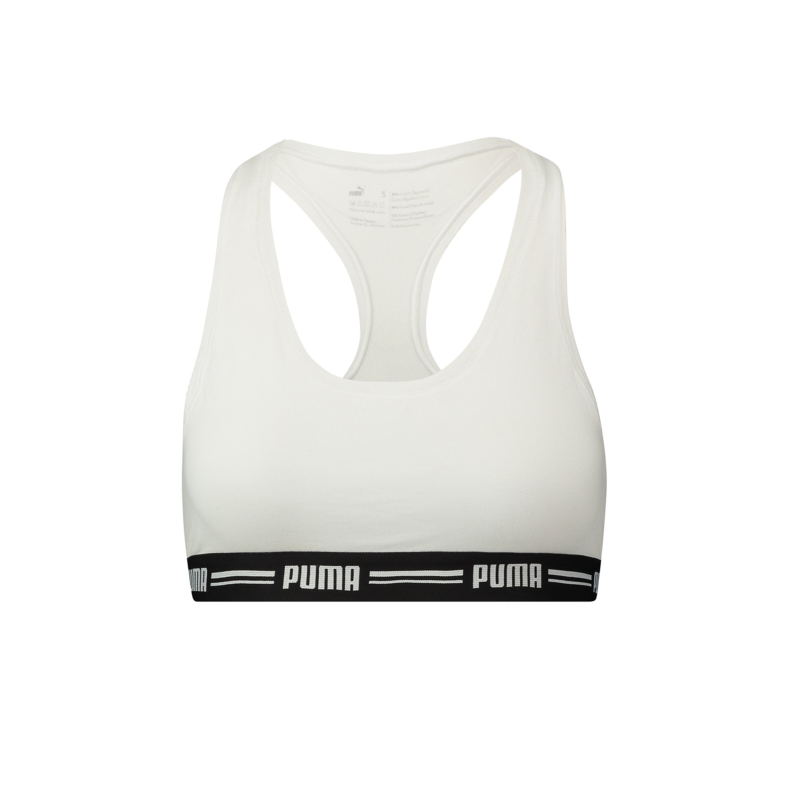 PUMA Iconic Racer Back Sport biustonosz damski, 3 sztuki, biały (300), S