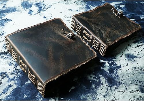 Miniatura 7 de Álbum de fotos hecho a mano, cubierta de cuero vintage, bolsillo intersticial de piel de vaca, almacenamiento portátil de este álbum de fotos para