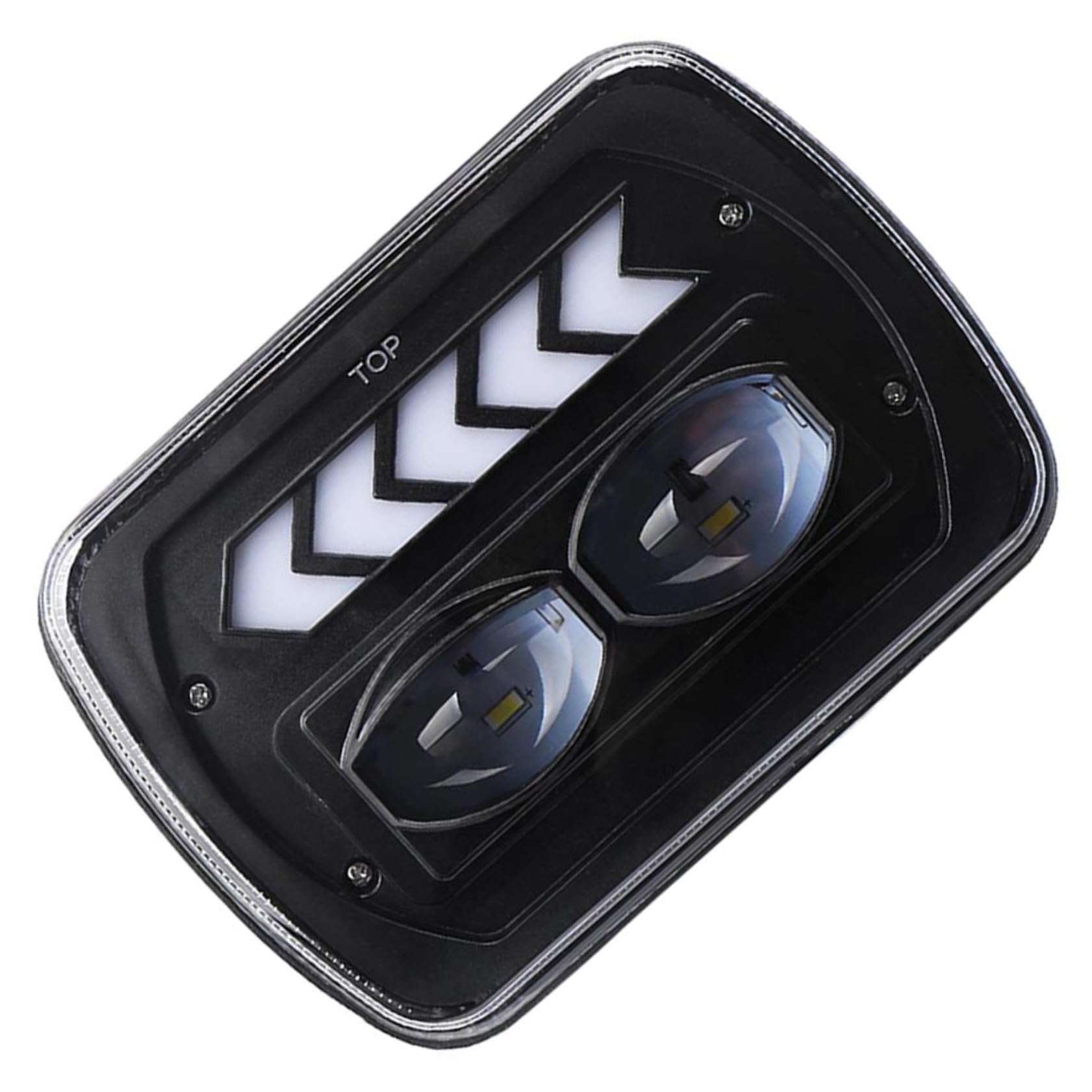 Faro LED Anabbagliante e Abbagliante 5x7 per Fuoristrada | 1 Coppia, Lega di Alluminio, Ip67, Nero, 3060lm, Indicatori di Direzione Scorrevoli