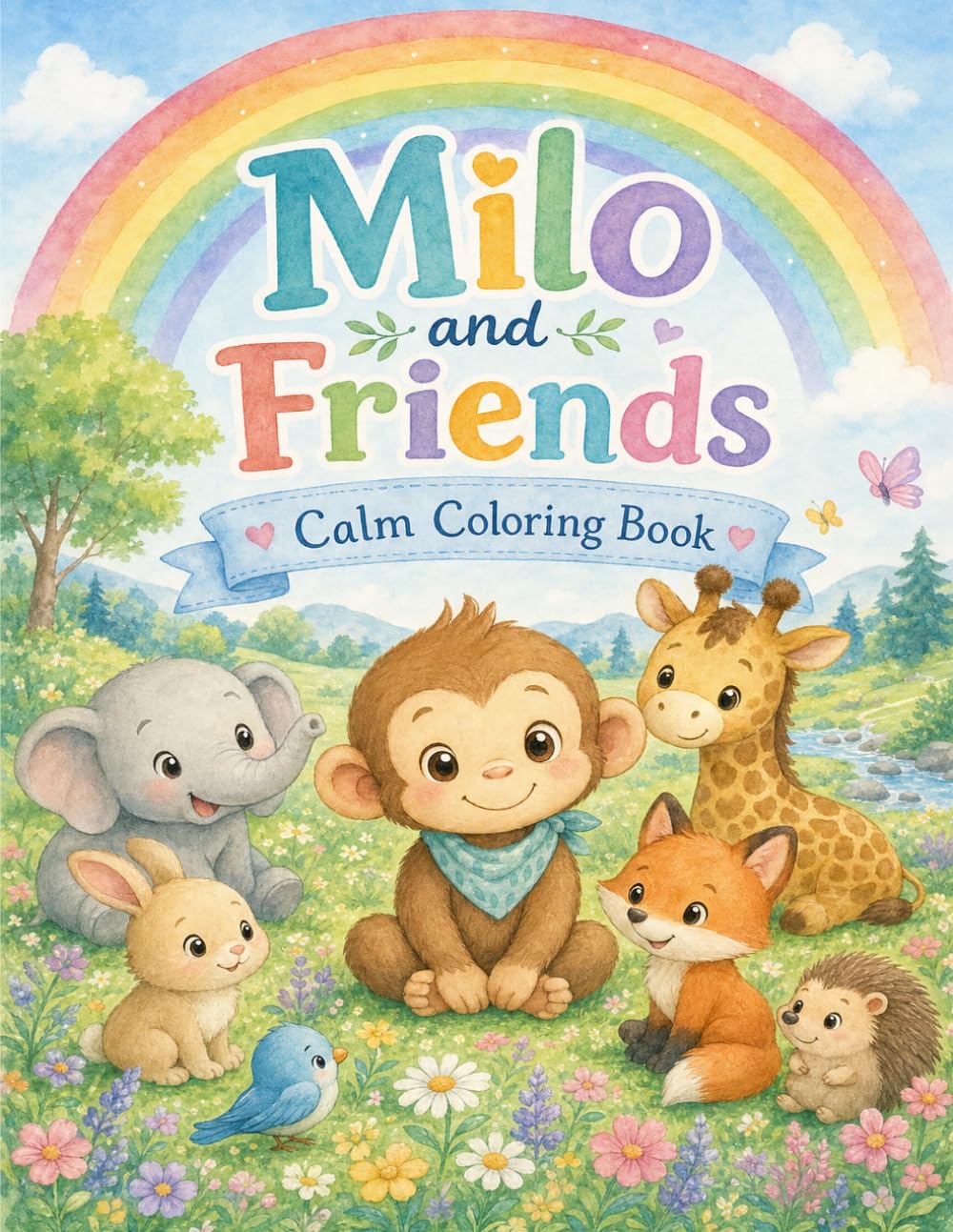 Milo and Friends Calm Coloring Book: Breathing, Feelings, Kindness, and Quiet Courage