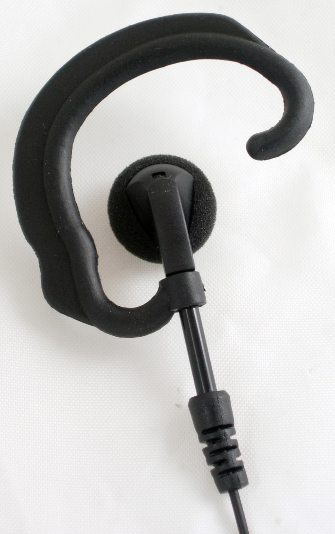 Pryme LMC-1EH01 Conmmercial Series Micrófono de solapa con auricular estilo gancho y conector Kenwood de 2 pines