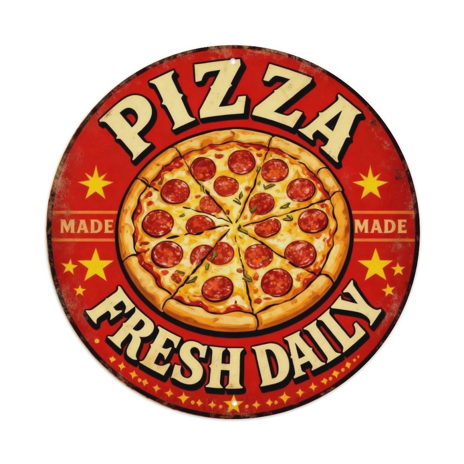 Retro Pizza Shop Tin Sign Metal Tin Sign Plaque