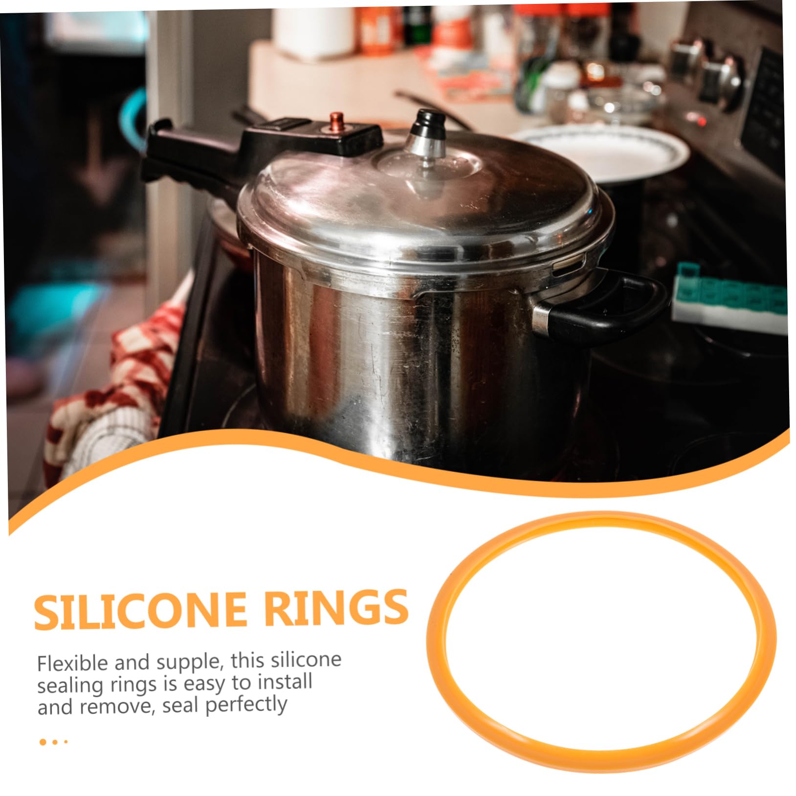 Ciieeo Anello Pressione in Silicone per Pentole Pressione Guarnizione Ricambio Resistente Temperature e Acidi