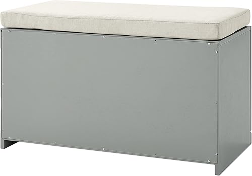 Miniatura 5 de Crosley Furniture Harper Banco de almacenamiento de entrada con cajón organizador de zapatos, gris