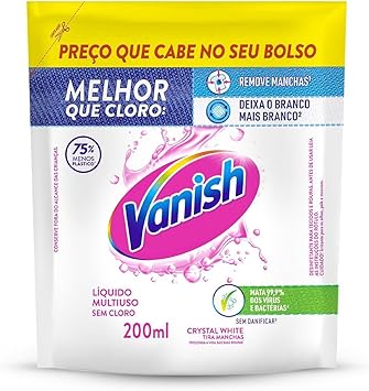 tira manchas vanish gel whit 200ml sache Menor preço em tira manchas vanish gel whit 200ml sache