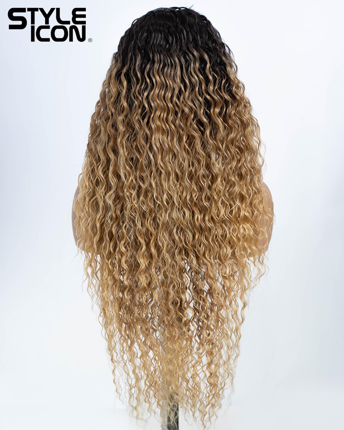 Style Icon perruques Lace Front Wigs Synthetique 71cm Longue Perruque Bouclée Devant En Dentelle Perruque Pour Femmes Fibres Résistantes À La Chaleur