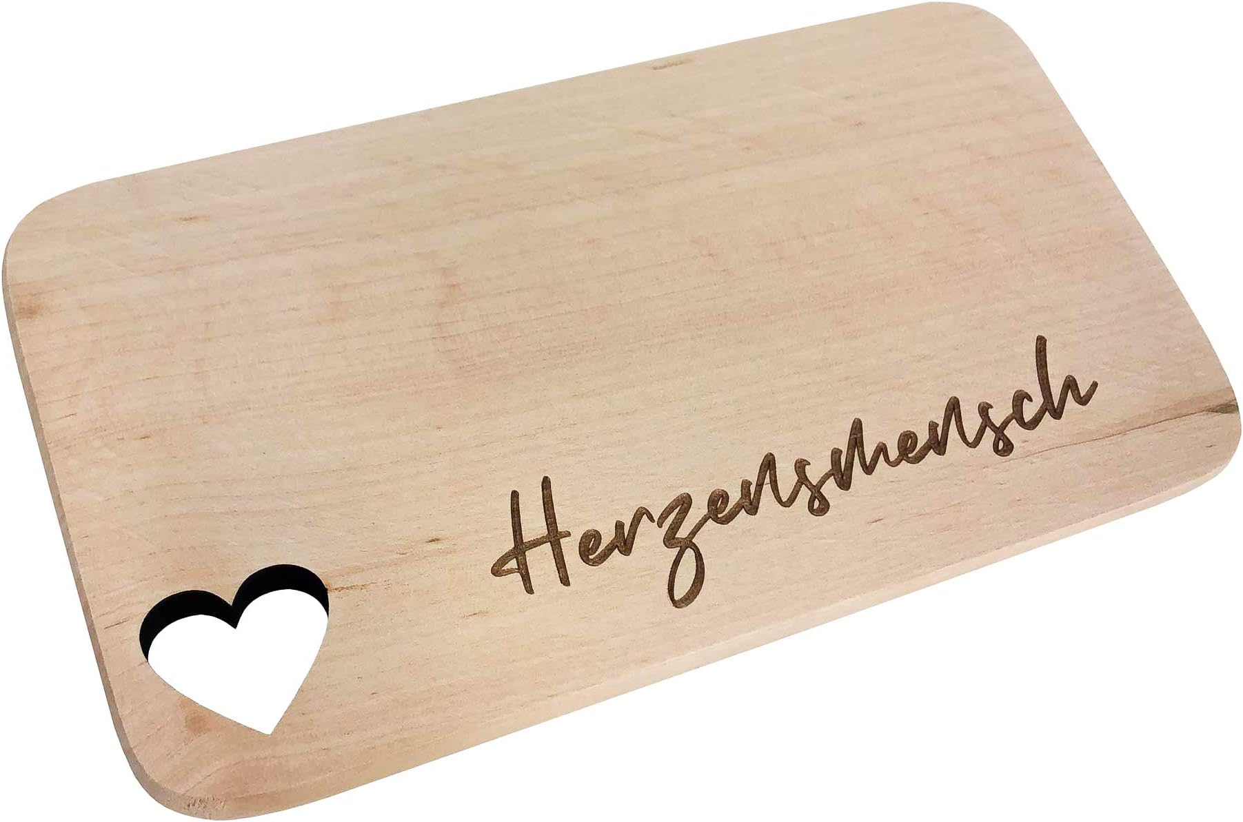 Schneidebrett Mangoholz Mit Herz - 50cm Küchenbrett | Natur Holz Brotbrett