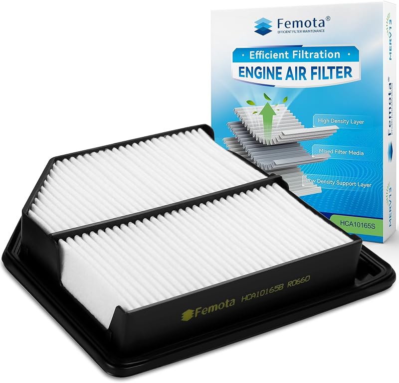 Filtro de ar do motor Femota CA10165 para Honda Civic 2006–2011 L4 1.8L – 1 unidade