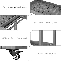Vista 3 de Senfot Carrito utilitario resistente, (gris)