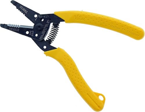 Miniatura 11 de IDEAL Electrical 45-417 Premium Reflex T Pelacables - 22-30 AWG sólido, 24-32 AWG trenzado, pelacables con nariz de alicates, cierre deslizante,