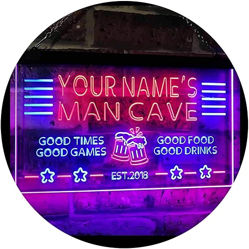 ADVPRO Letrero de neón LED de doble color azul y rojo, 16 x 12 pulgadas, st6s43-x0012a-tm-br