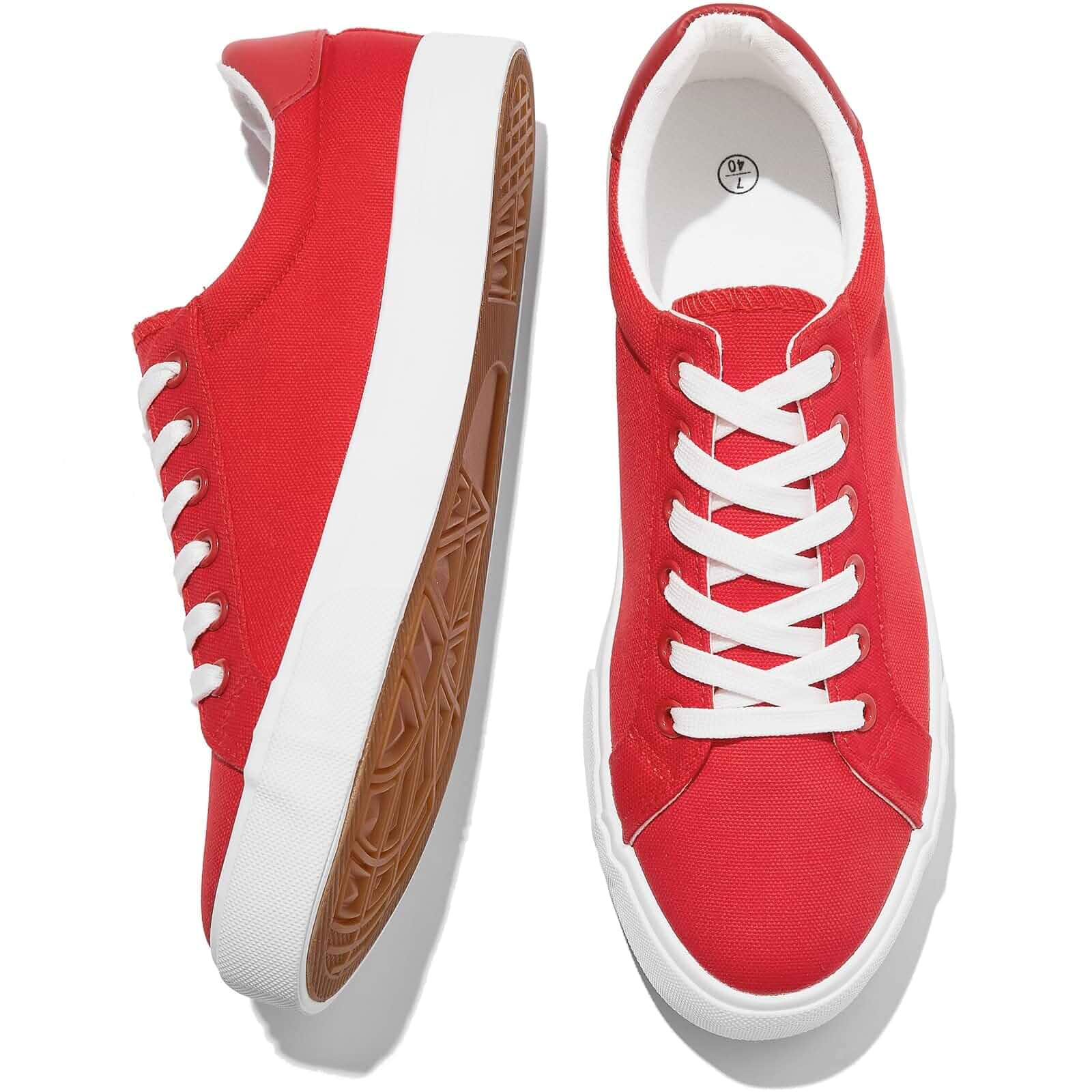 FRACORA Mens White Tennis Shoes Canvas Sneakers for Men | Breathable,Soft,Slip Resistant,Easy Match