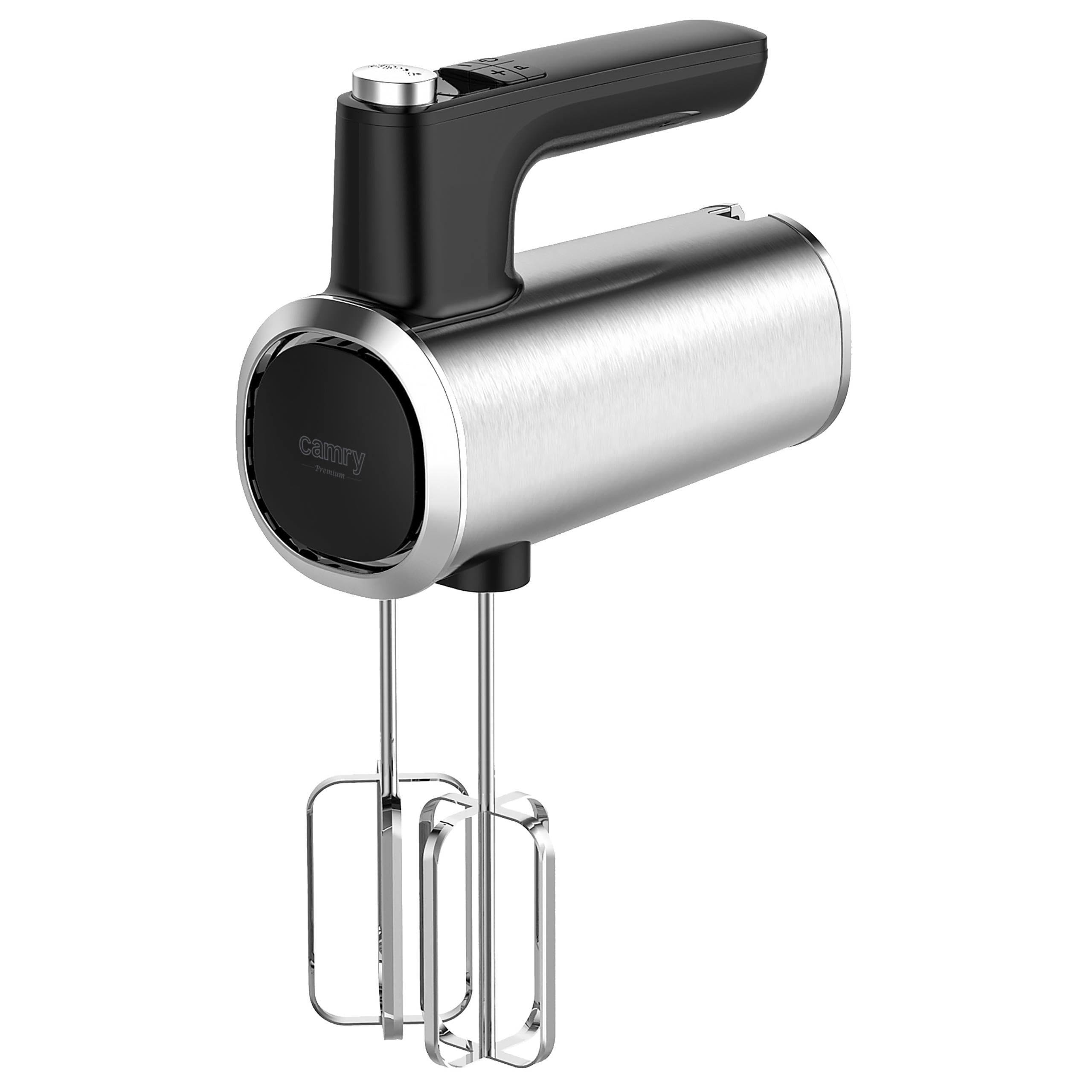 CAMRY batteur electrique cuisine à main avec unité de rangement – 5 vitesses Turbo – 900W – 3 embouts en acier inoxydable crochets pétrisseurs, fouets fouet electrique – Puissant et polyvalent