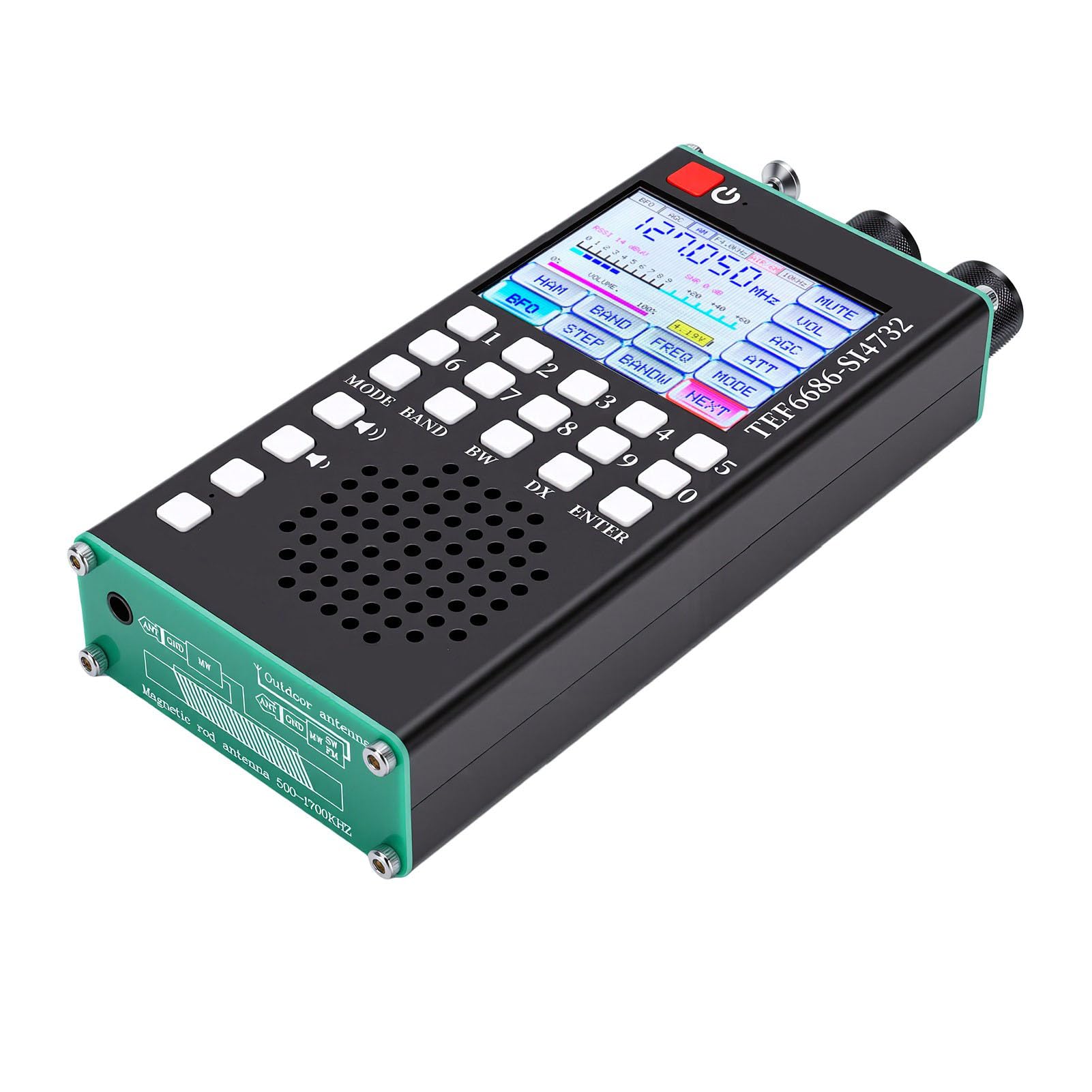 FTVOGUE Mikroradioempfänger für Air Band SSB FM AM SW LW mit D | Vollband-Multiband-Kurzwelle, Bluetooth 5.0-Lautsprecher, 2,4-Zoll-IPS-Touchscreen, 40-mm-Lautsprecher,