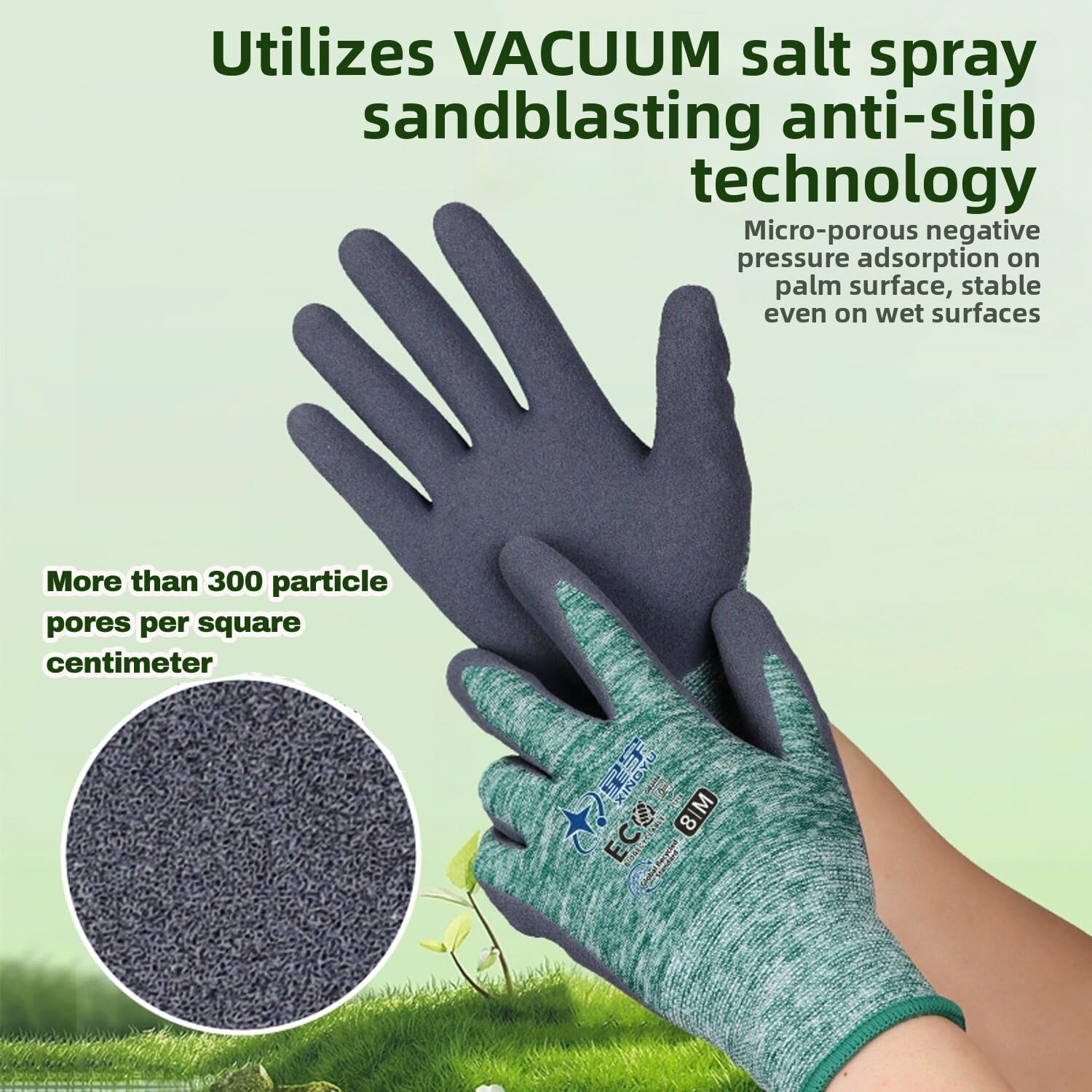 Gardening Gloves for Women and Men, ECO Recycled Polyester Work Gloves with Latex Coating - Image 5