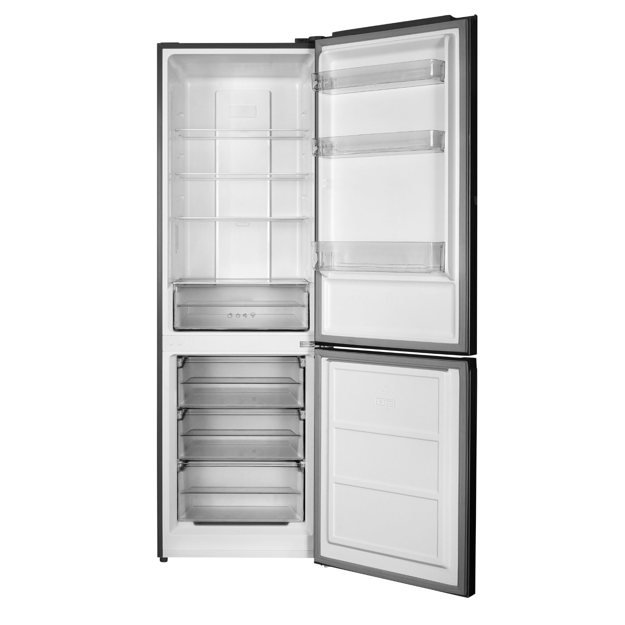 SAUBER, Frigorífico Combi Serie 3-FCD18526XH Tecnología TOTAL NOFROST, Luz LED, E, Puertas Reversibles, INOX, 293 L, 186 x 60cm, DISPLAY,ZeroClearance®, ENTREGA Y RETIRADA USADO DOMICILIO