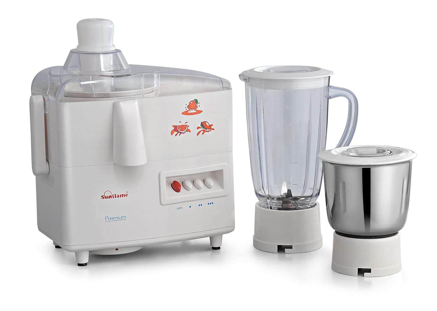 Buy Sunflame Premium 450Watt Juicer Mixer Grinder (White) Online at