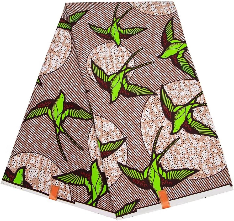 African Polyester Ankara Fabric 6 Yards Tribal Wax Kente Print Fabric for Party Dress