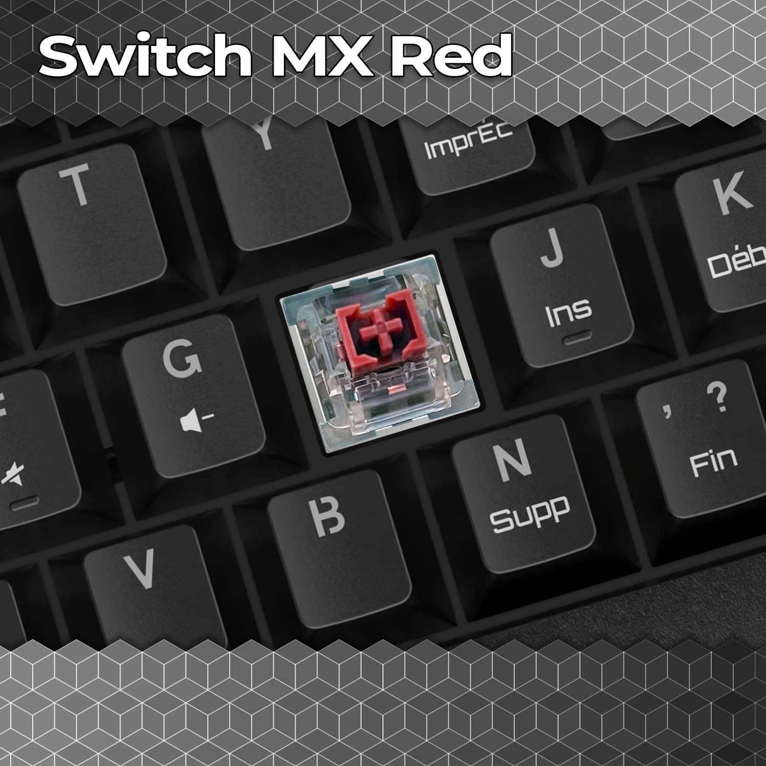 EMPIRE GAMING - K246 Clavier Gaming sans Fil Compact TKL 65% WiFi Type-C - Switches Mécanique MX Red (FR-AZERTY) - pour PC/PS4/PS5/Xbox - Rétroéclairage RGB - 62 Touches