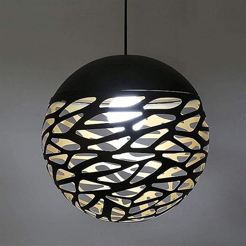 Miniatura 5 de Adjustable Height Chandelier Light Fixture - Elegant Black Iron & Glass Design for Living Room, Kitchen Island, Cafe, and Bar(30cm)