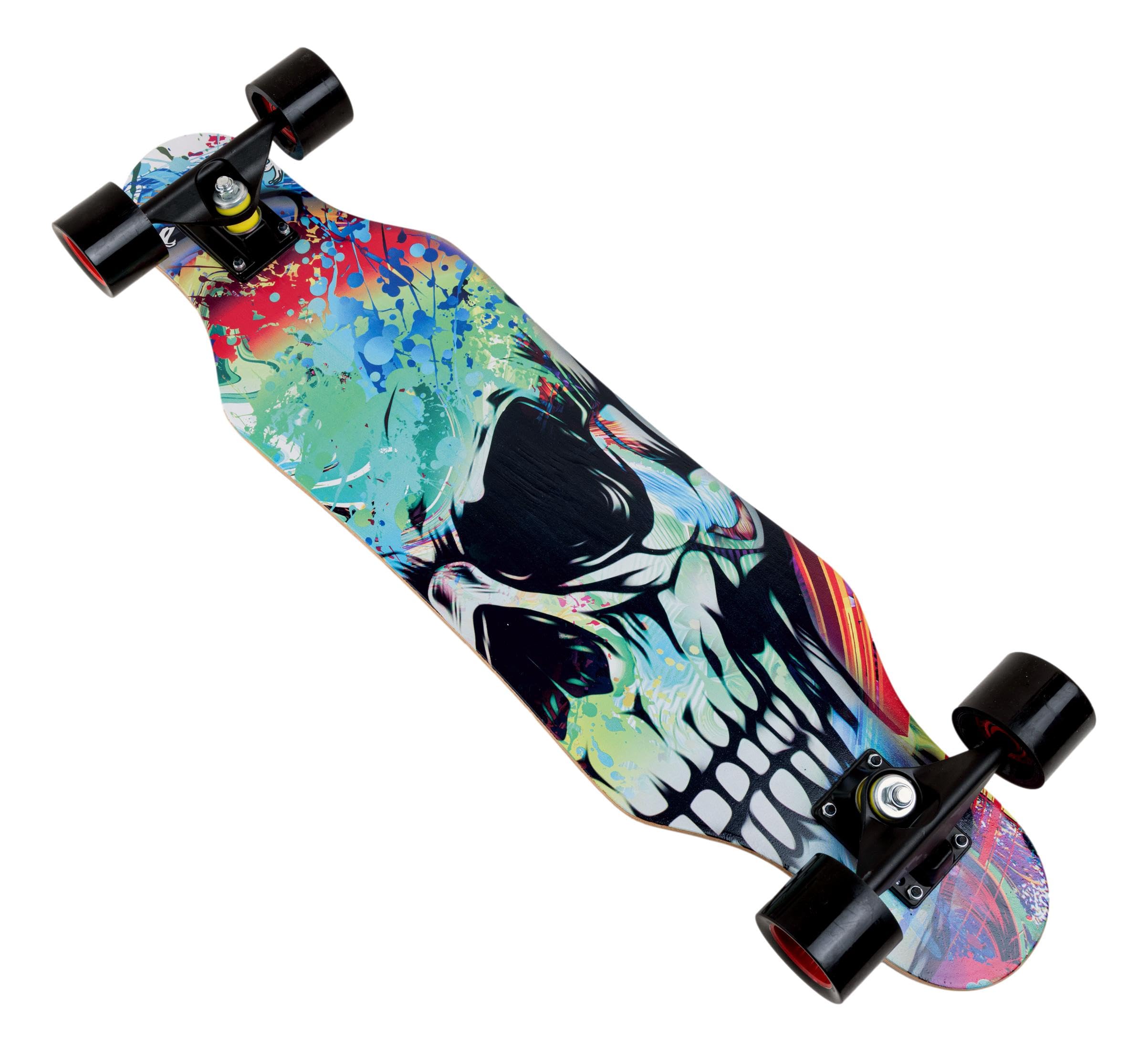 Longboard Cruiser 80 cm Phantom - TheLongboarder | Carving et Cruising | Haute résistance et légèreté | ABEC-7 | Idéal pour les adolescents débutants | Axes en aluminium et roues PU, bois d'érable