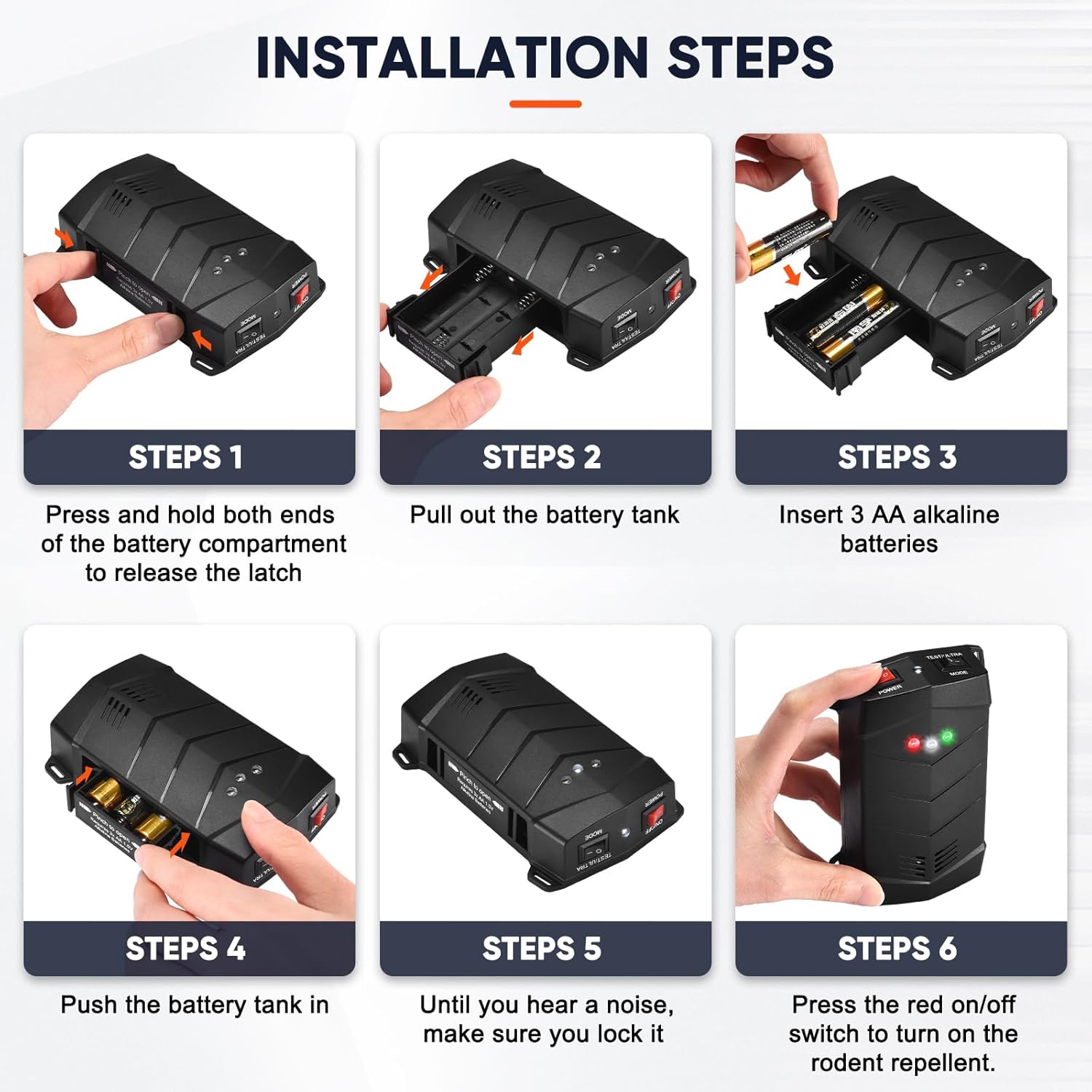 Rodent Repellent for Car Engines-2Pack, Ultrasonic Mouse Repeller with Variable Frequency Sound & LED Flash, Under-Hood Rodent Protection for Cars, Garages, Attics, and Indoor/Outdoor Areas - Image 5