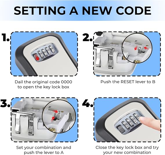 XShield 4-digit Combination Key Safe | Wall-mount Lock Box | Weatherproof & Heavy-duty | Large Capacity For Keys & Access Cards | Outdoor Security Lockbox For Home & Business