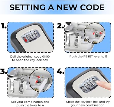 XShield 4-digit Combination Key Safe | Wall-mount Lock Box | Weatherproof & Heavy-duty | Large Capacity For Keys & Access Cards | Outdoor Security Lockbox For Home & Business
