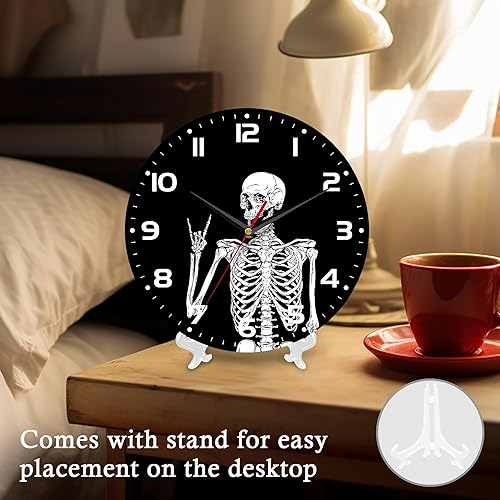 Miniatura 4 de Reloj de pared, 10 pulgadas, silencioso, sin tictac, decoración de cocina para el hogar, funciona con pilas, para baño, dormitorio, sala de estar,