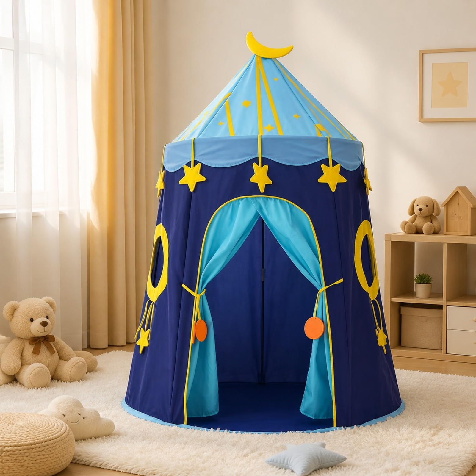 con Sicuro Tessuto Oxford 600D Resistente, a Forma di, Design Leggero e Portatile, per Soggiorno, Bambini, Bambine
