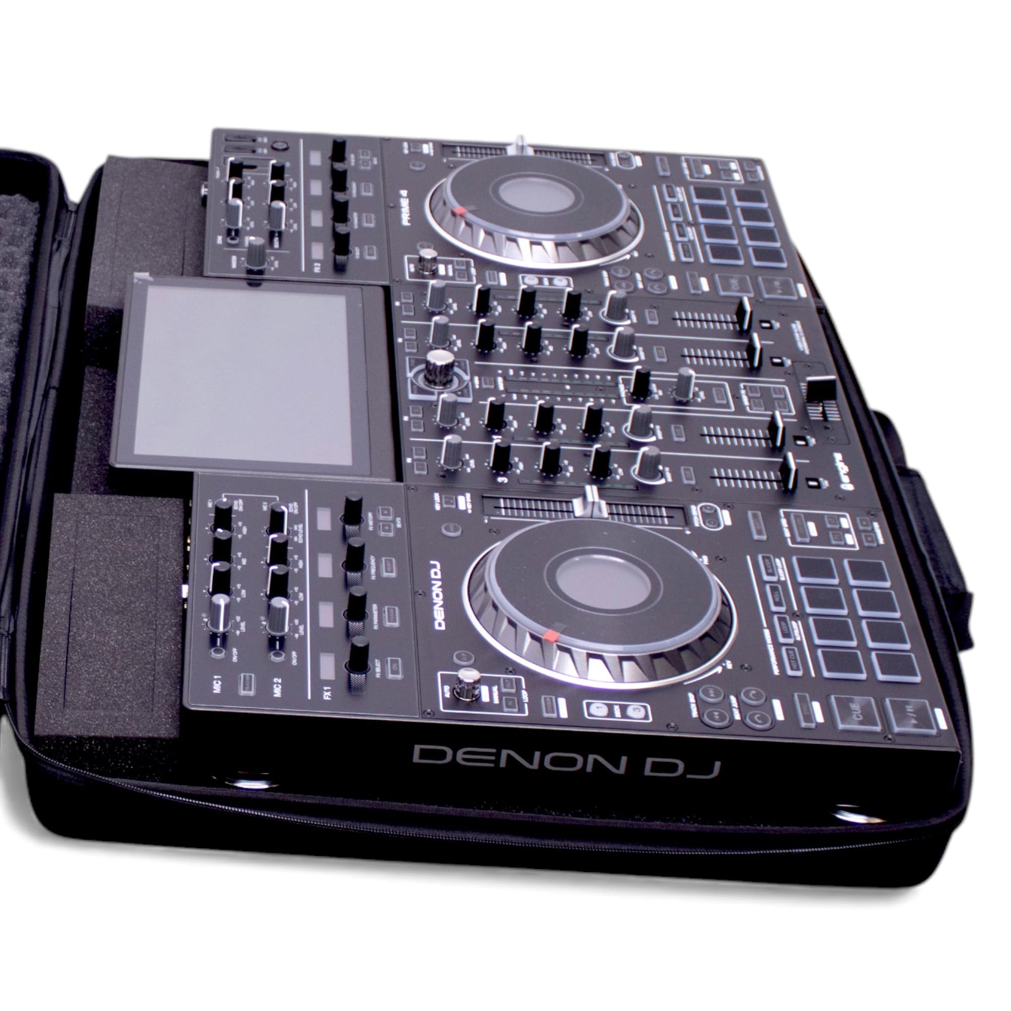Protekt Denon Prime 4 Plus Series BP4 DJ-Hartschalen-Tragetasche für Denon Prime 4 Controller, Schwarz , 770 X 535 X 130 mm, DJ-Controller-Tasche