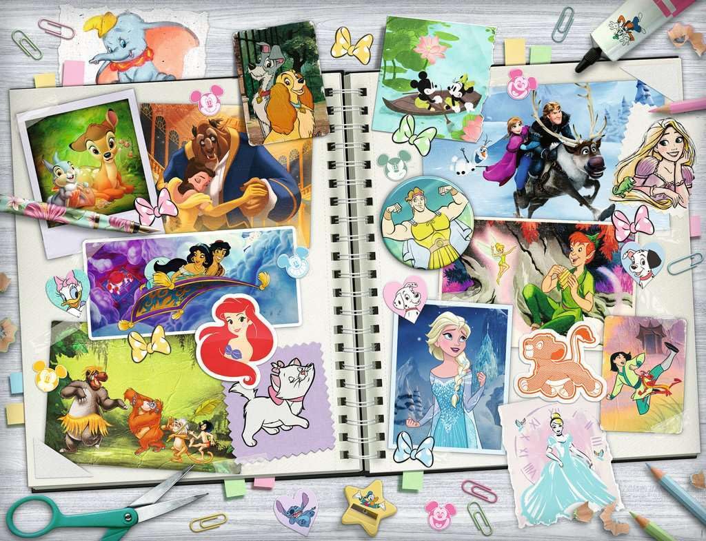 Ravensburger Puzzle pour Adultes - 12001556 Disney Scrapbook - 2000 pièces pour Adultes et Enfants de 14 Ans et Plus