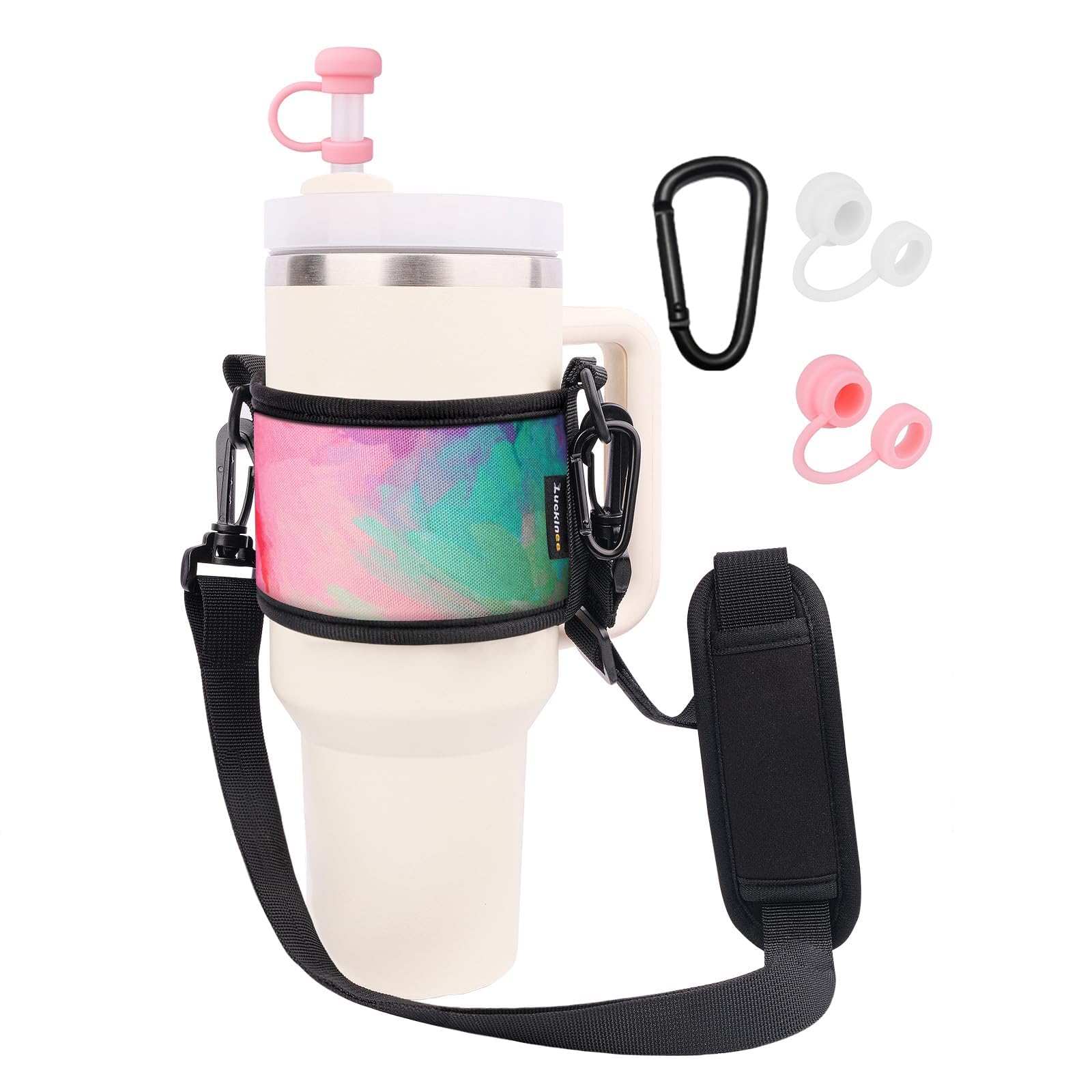 LUCKINEE Tumbler Holder with Strap Water Bottle Holder with Strap Handle