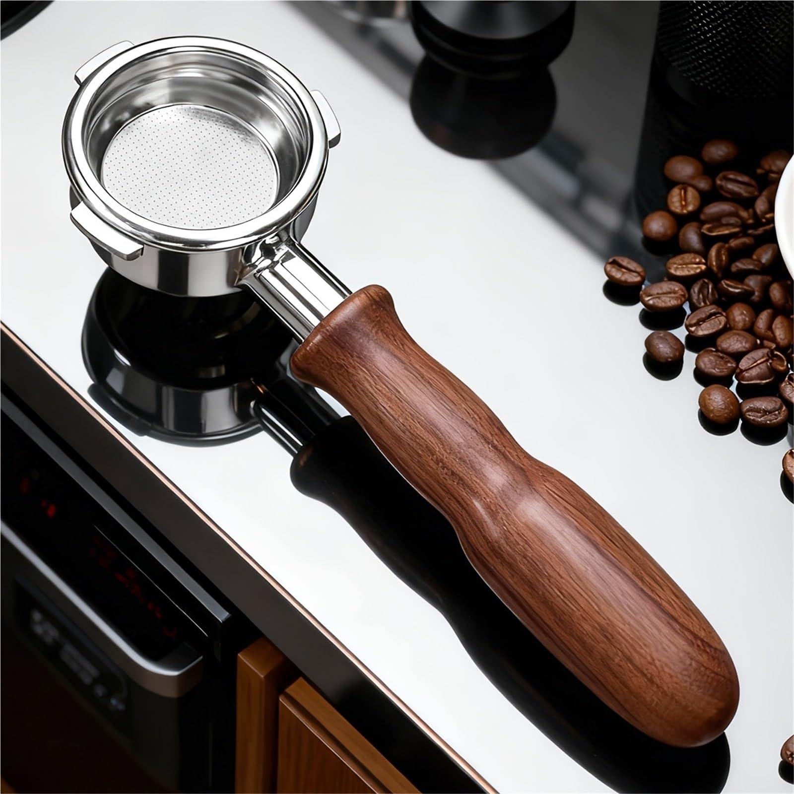 Portafiltro Sin Fondo For Espresso De 58 Mm, Compatible Con Barsetto, BAE01 BAE02, Compatible Con Calphalon, Accesorios De Repuesto For Cafetera Temp IQ(Style-C 1PCS)