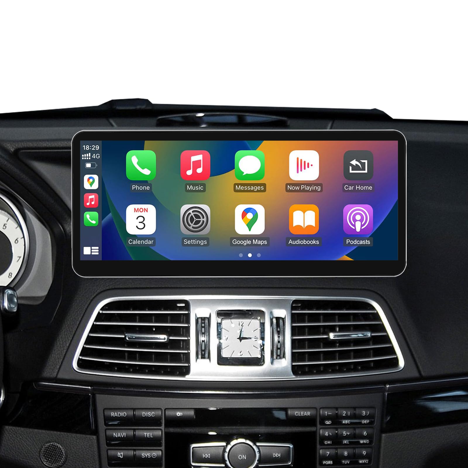 Radio samochodowe 12,3 cala z CarPlay i Android Auto do Mercedesa Benz E Coupe W207 z lat 2012-2015 NTG4.5/4.7, obsługuje Mirrorlink, kamerę i nawigację