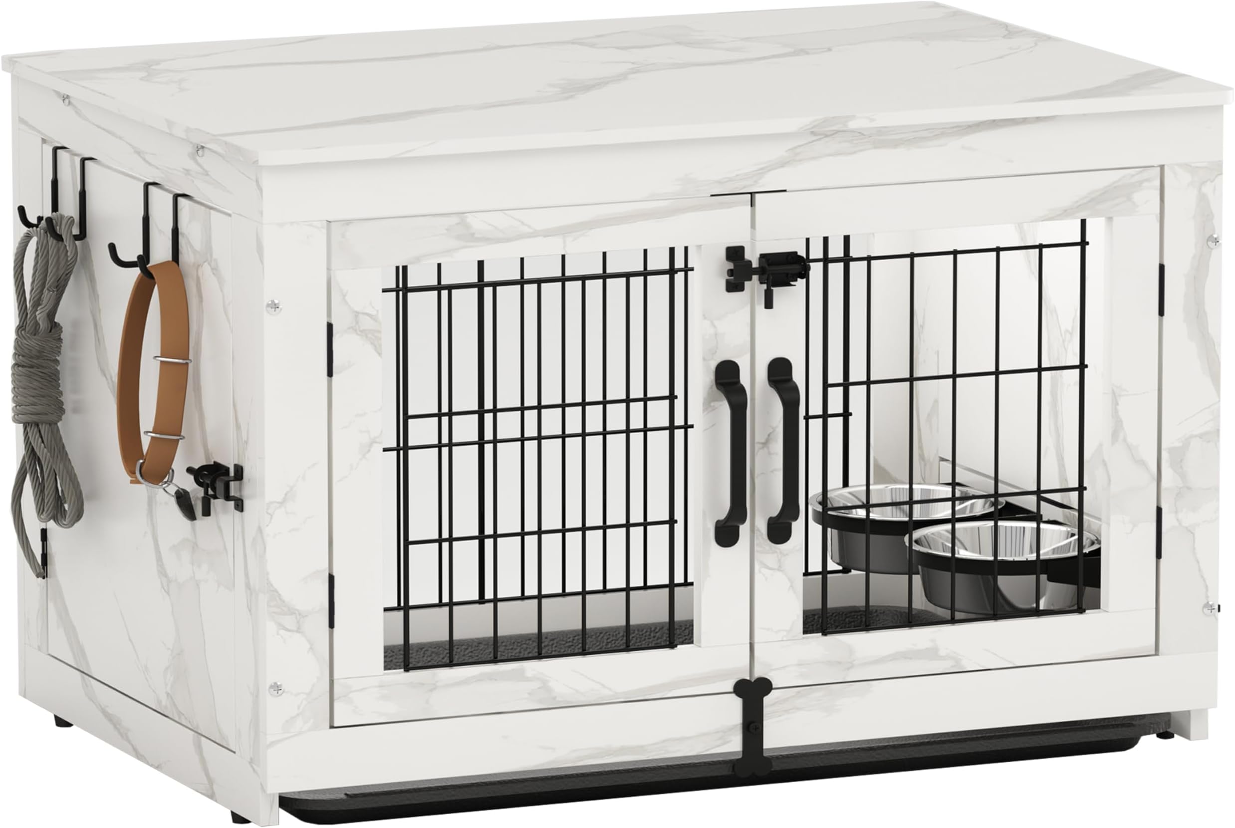 Barn Door Pet Crates Rustic White Pet Supplies