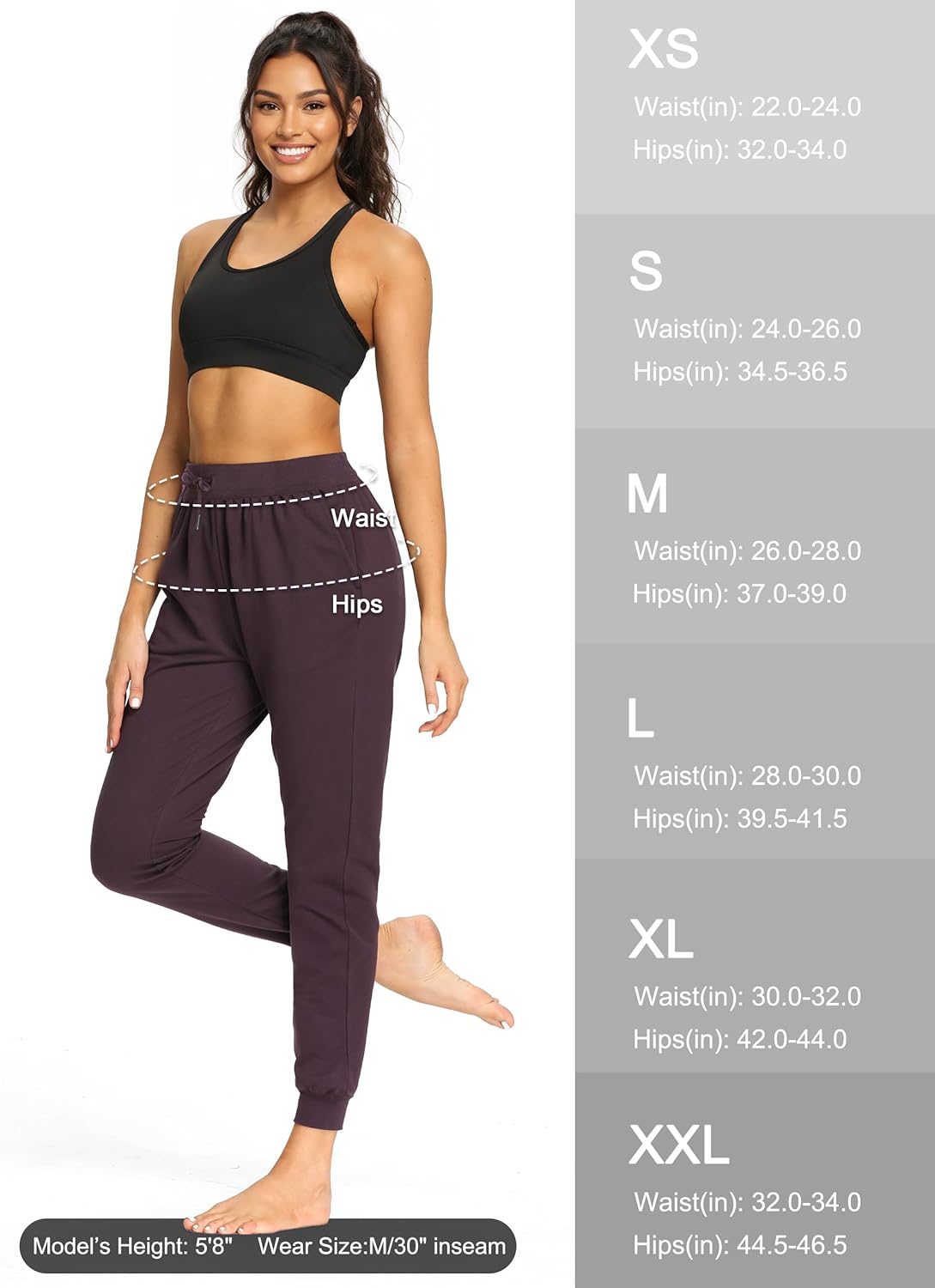 SEVEGO Tall Women's Lightweight Cotton Joggers 30/32/34/36 Inseam Sweatpants Lounge Yoga Running Workout Athletic Pants - Image 9