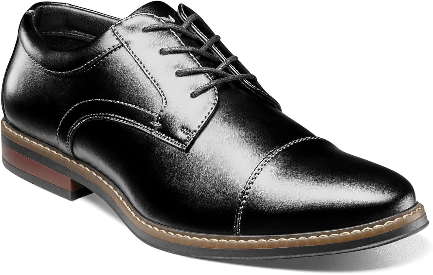Nunn Bush Men’s Carmelo Cap Toe Oxford Classic Modern Formal Lace Up Dress Casual Shoes