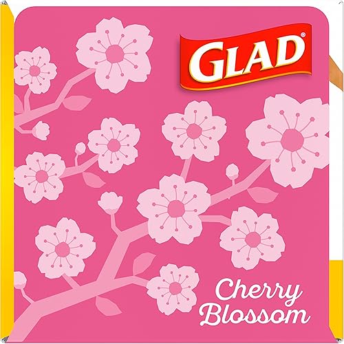 Miniatura 14 de Glad Odorshield - Bolsas de basura pequeñas con cordón, 4 galones, rosa, flor de cerezo, 34 unidades, el paquete puede variar
