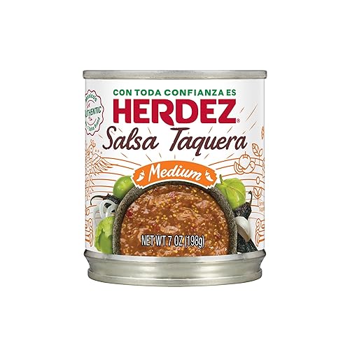 Miniatura 4 de HERDEZ Taquera Salsa, mediano, lata de 7 onzas (paquete de 12)  Auténtica salsa mexicana para tacos para un sabor audaz