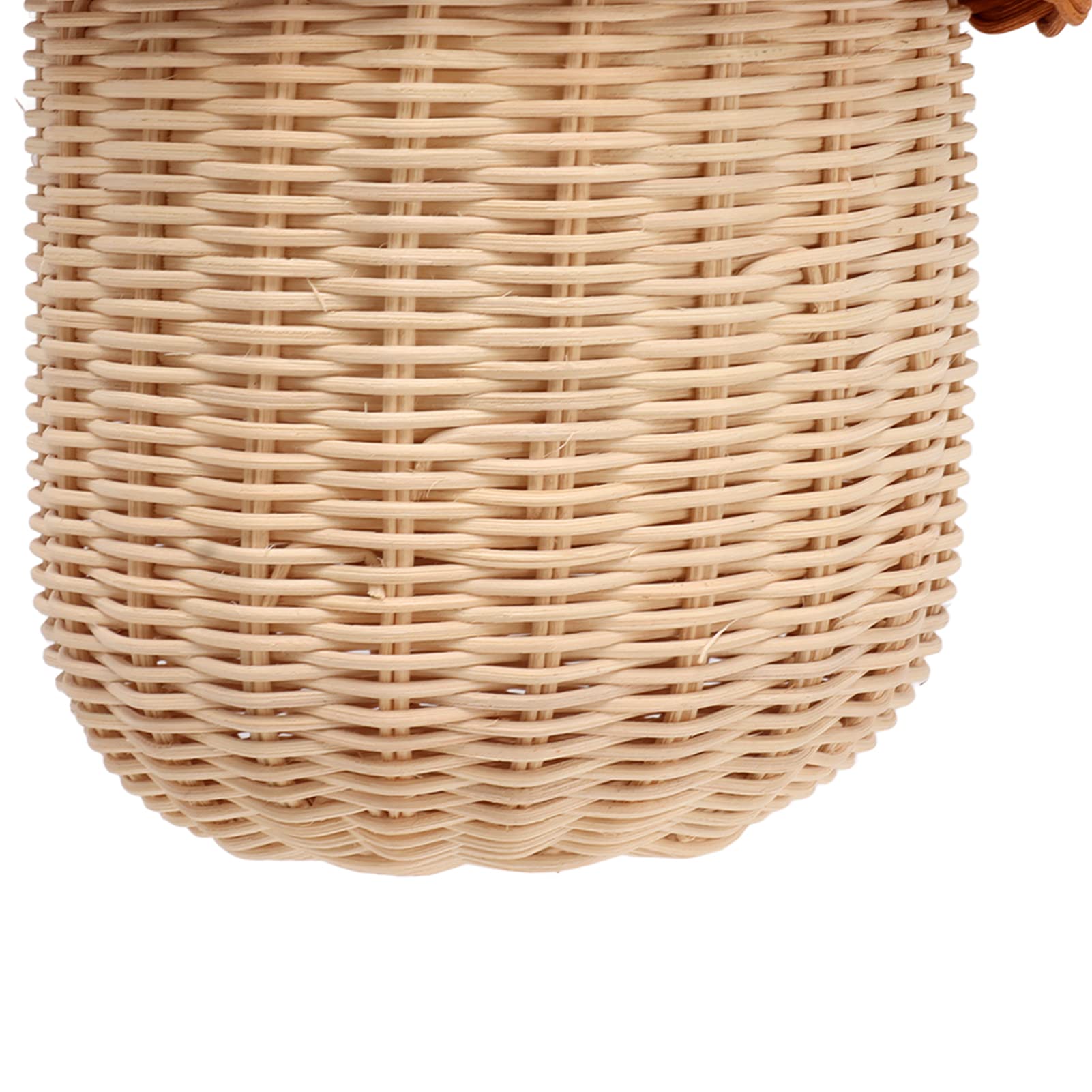 Tissting Panier En Rotin Tissé Main 25 x 18 x 15 cm/9.8 x 7.1 x 5.9 Pouces Rangement Décoratif - Panier En Rotin Forme Gland Pour Enfants Décoration Murale Accessoire Photographie Plage Été