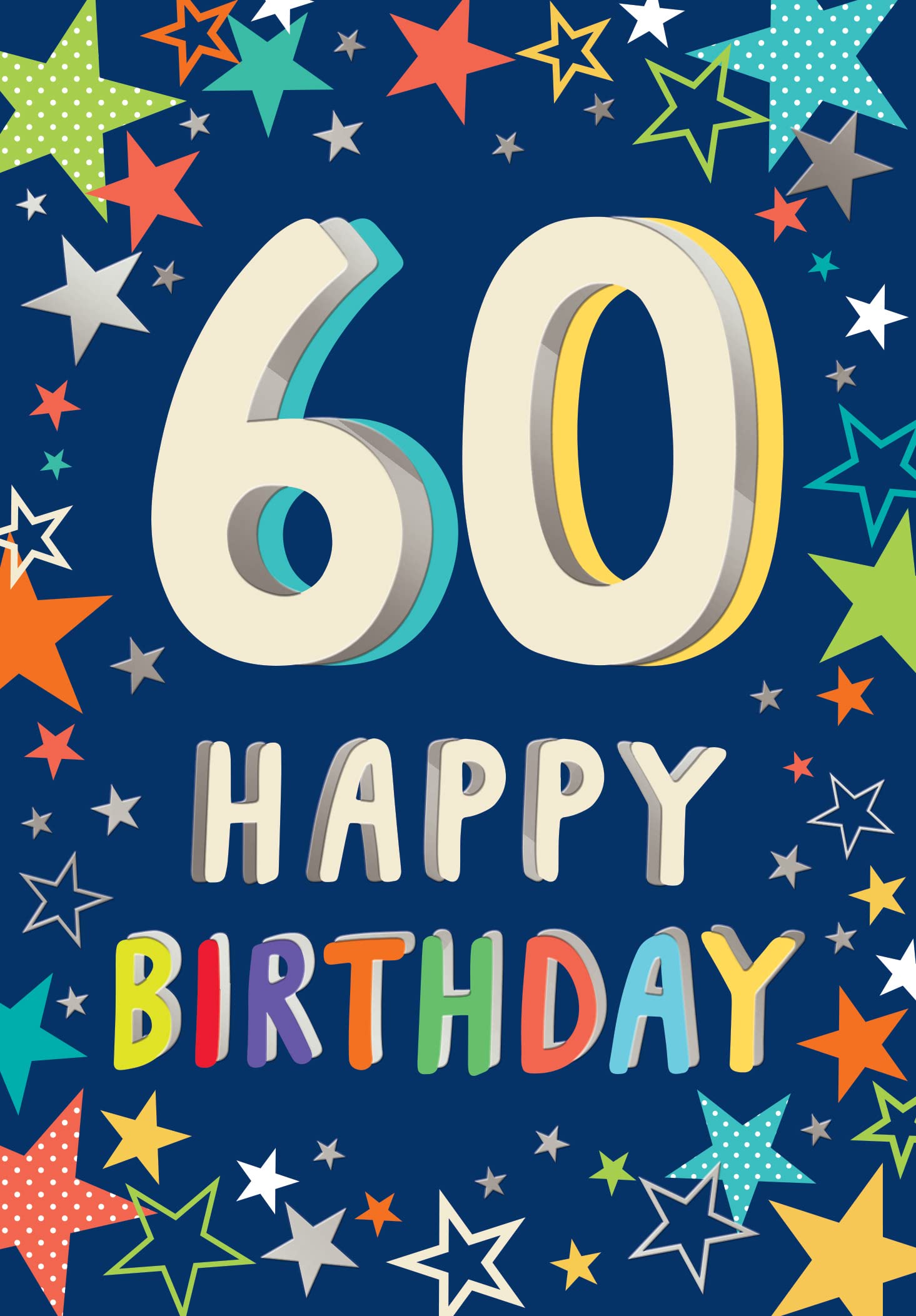 Piccadilly Greetings 60th Birthday Boy Milestone Birthday Card Age 60,Approx. 7 x 5 inches