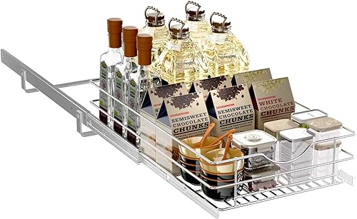 Miniatura 9 de Organizador de gabinete extraíble, (20½ pulgadas de ancho x 20 pulgadas de profundidad) cajón extraíble de cierre suave, organizador deslizante para