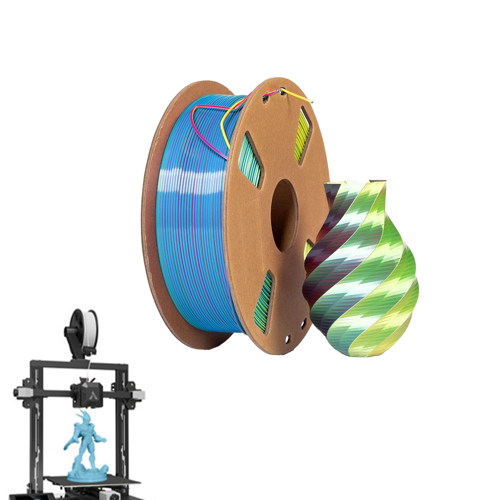 Filamento para impresora 3D, paquete de filamento PLA de 1.75 mm | paquete de accesorios para impresora 3D, material de impresión fuerte y suave, rollo de recambio de filamento 3D para bolígra