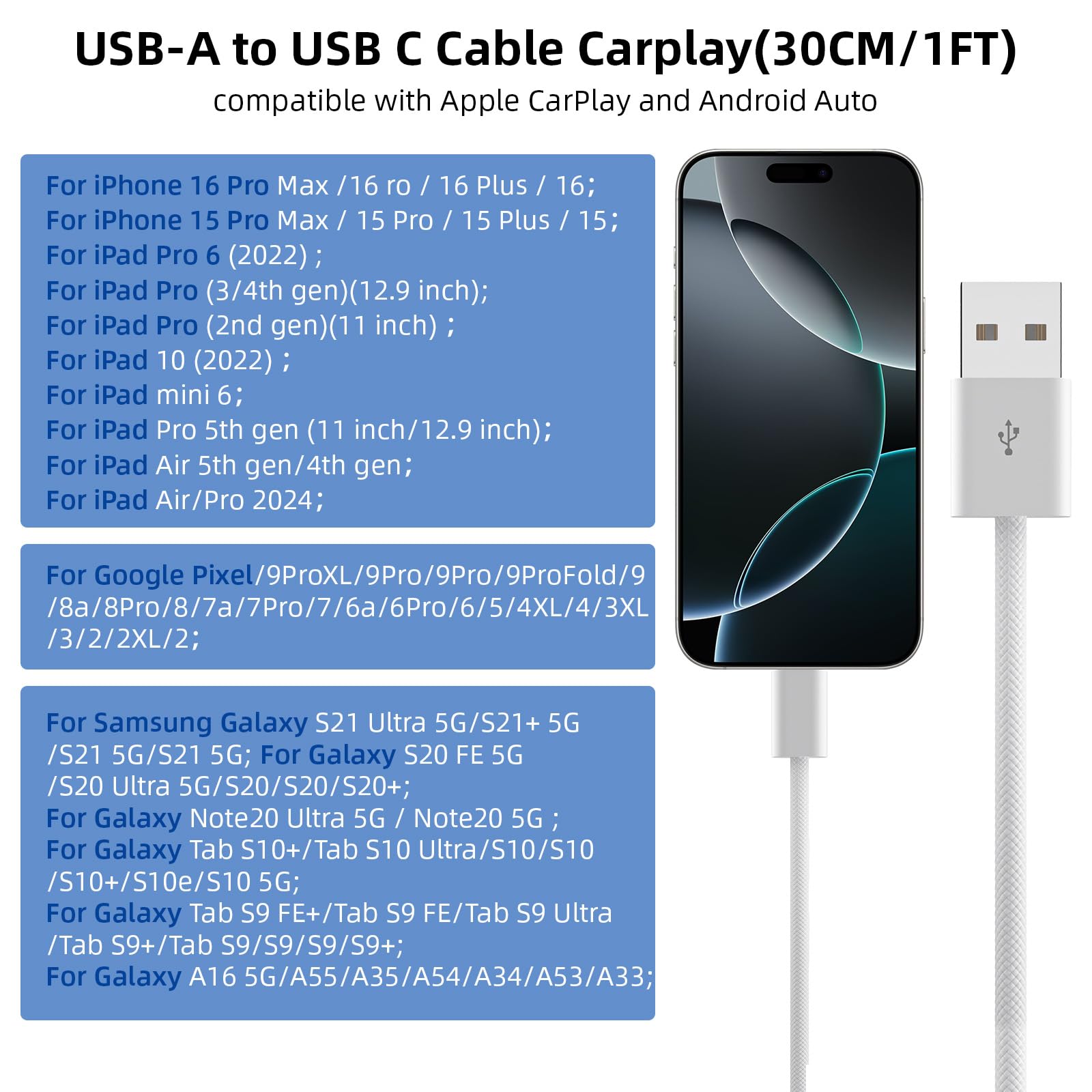 STANLEY Robusto Cavo Micro USB Intrecciato Da 1,8 M Per Telefoni - Foto 3