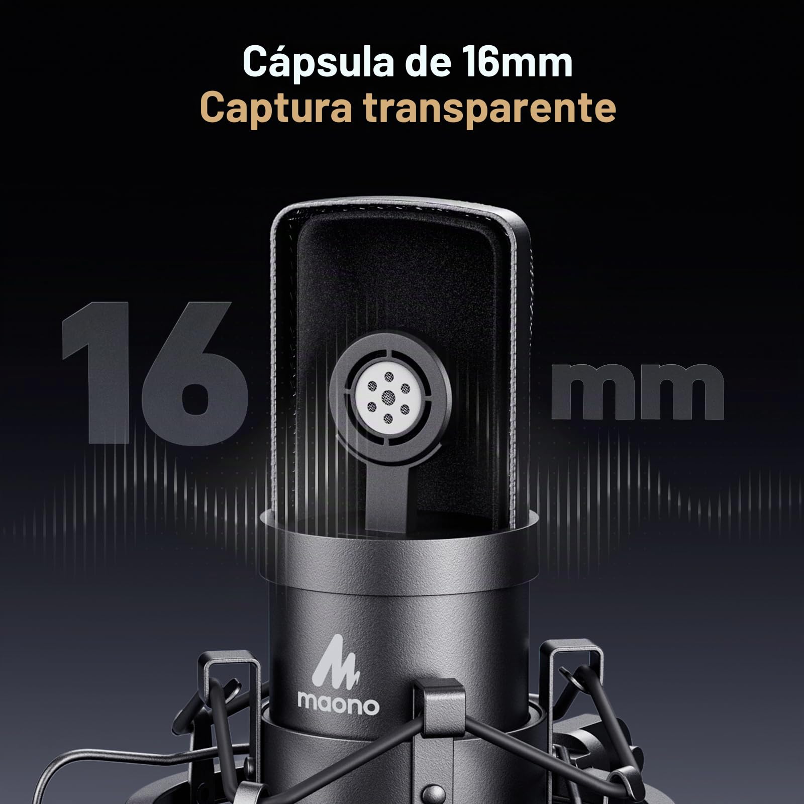 MAONO Kit de micrófono USB 192 KHZ/24BIT Plug & Play AU-A04 USB para Ordenador cardioide micrófono Condensador Podcast con chipset de Sonido Profesional para PC Karaoke, Youtube, grabación de Juegos