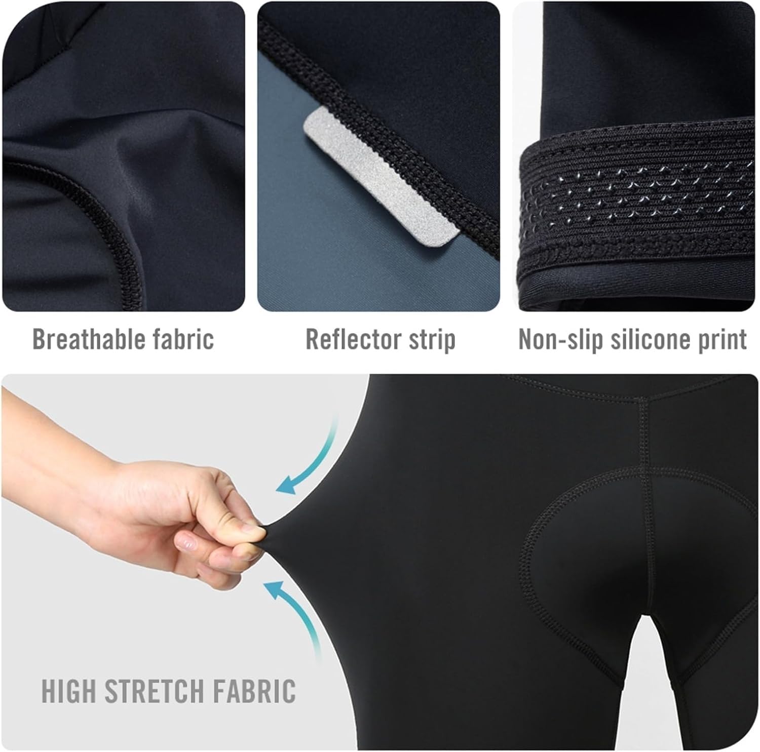 Cuissards de Cyclisme Cuissards De Cyclisme, Femmes Hommes Été Sports Plein Air Vélo Respirant Léger Coussin Éponge Collants Pantalons Route