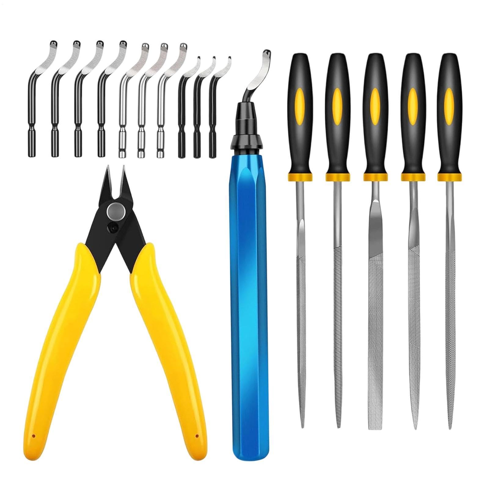 Outils d'ébavurage en acier au carbone avec kit portable pour impression 3D et bricolage maison
